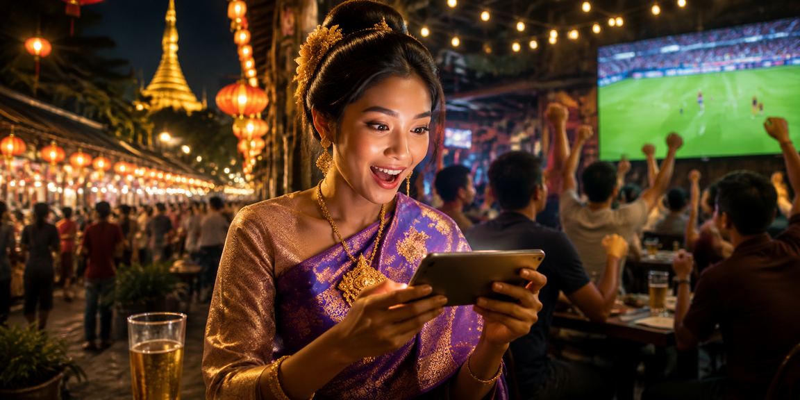 ရန်ကုန် Chinatown ညပိုင်းတွင် MB66 Sports Betting ကစားနေသည့် မြင်ကွင်း